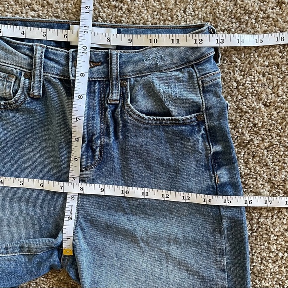 RSQ Vintage Mom Jeans Women’s 24 Blue Medium Wash Ripped Distressed Stretch - Picture 13 of 16